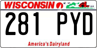 WI license plate 281PYD