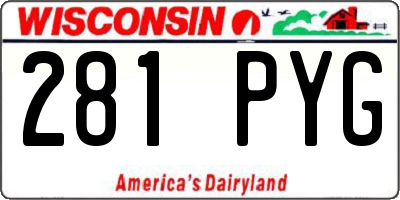 WI license plate 281PYG
