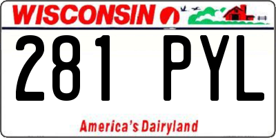 WI license plate 281PYL
