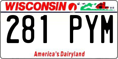 WI license plate 281PYM