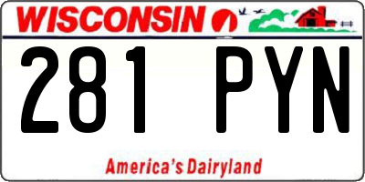 WI license plate 281PYN