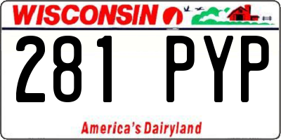 WI license plate 281PYP