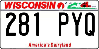 WI license plate 281PYQ