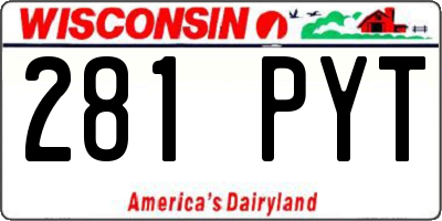 WI license plate 281PYT