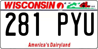 WI license plate 281PYU