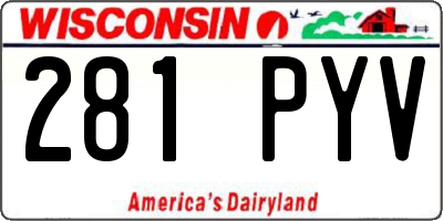WI license plate 281PYV