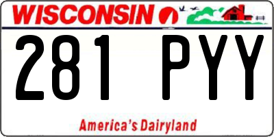 WI license plate 281PYY