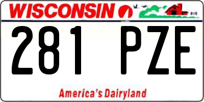 WI license plate 281PZE