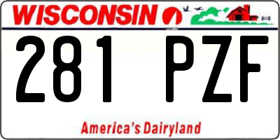 WI license plate 281PZF