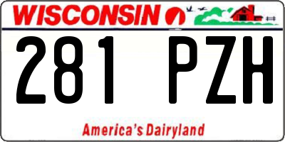 WI license plate 281PZH