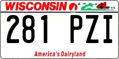 WI license plate 281PZI