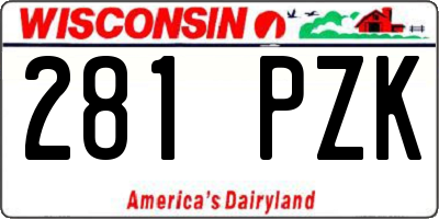 WI license plate 281PZK