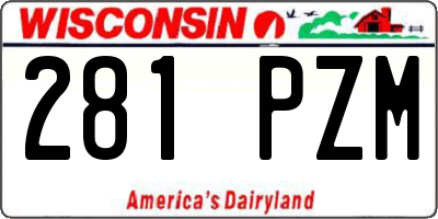 WI license plate 281PZM