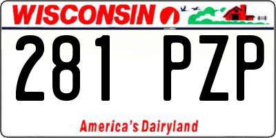 WI license plate 281PZP