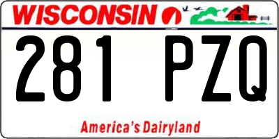 WI license plate 281PZQ