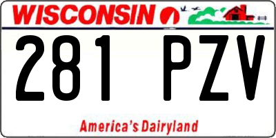 WI license plate 281PZV