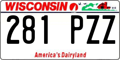 WI license plate 281PZZ