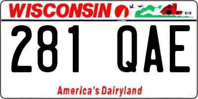 WI license plate 281QAE