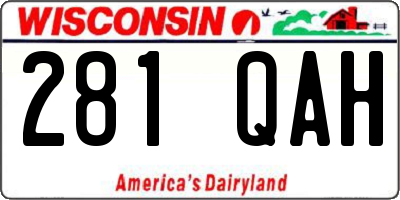 WI license plate 281QAH
