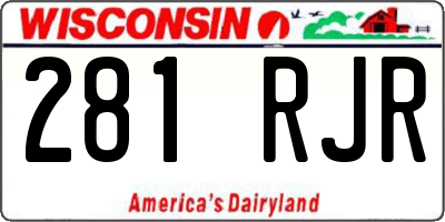 WI license plate 281RJR