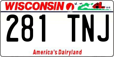 WI license plate 281TNJ