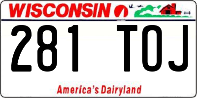 WI license plate 281TOJ
