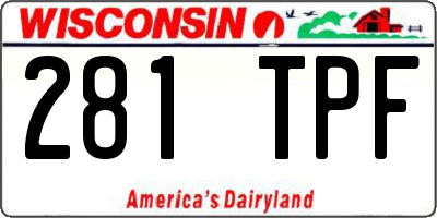 WI license plate 281TPF