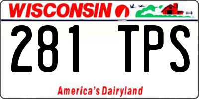WI license plate 281TPS