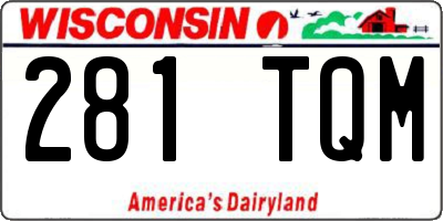 WI license plate 281TQM