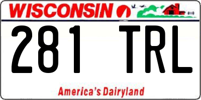 WI license plate 281TRL