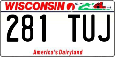 WI license plate 281TUJ