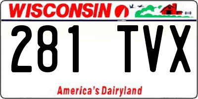 WI license plate 281TVX