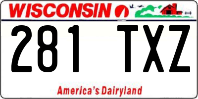 WI license plate 281TXZ