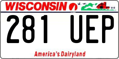 WI license plate 281UEP