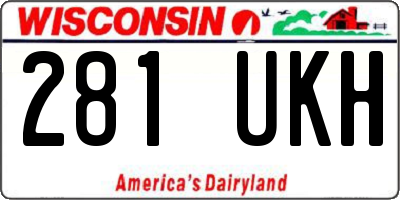 WI license plate 281UKH