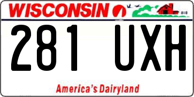 WI license plate 281UXH