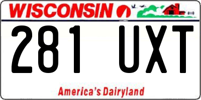 WI license plate 281UXT