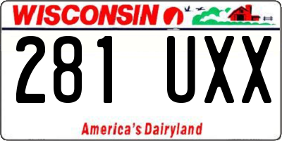 WI license plate 281UXX