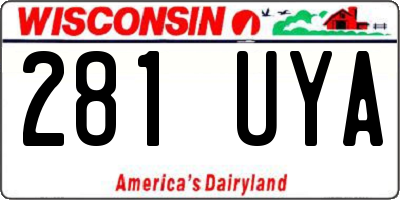 WI license plate 281UYA