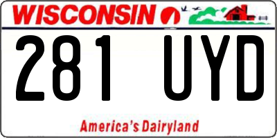 WI license plate 281UYD