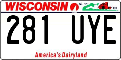 WI license plate 281UYE