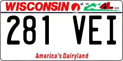 WI license plate 281VEI
