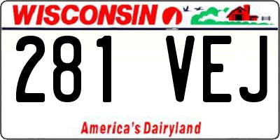 WI license plate 281VEJ