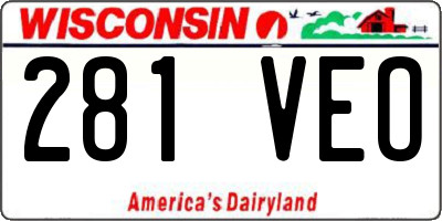 WI license plate 281VEO