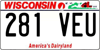 WI license plate 281VEU