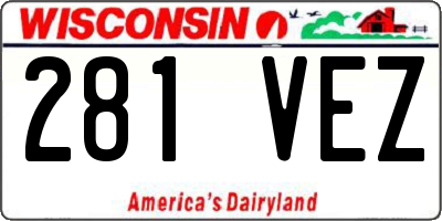 WI license plate 281VEZ