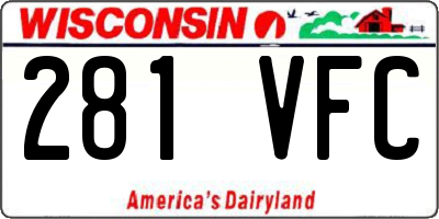 WI license plate 281VFC