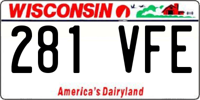 WI license plate 281VFE