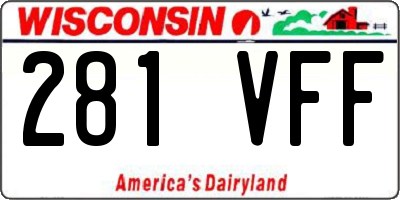 WI license plate 281VFF