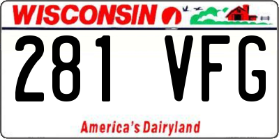 WI license plate 281VFG